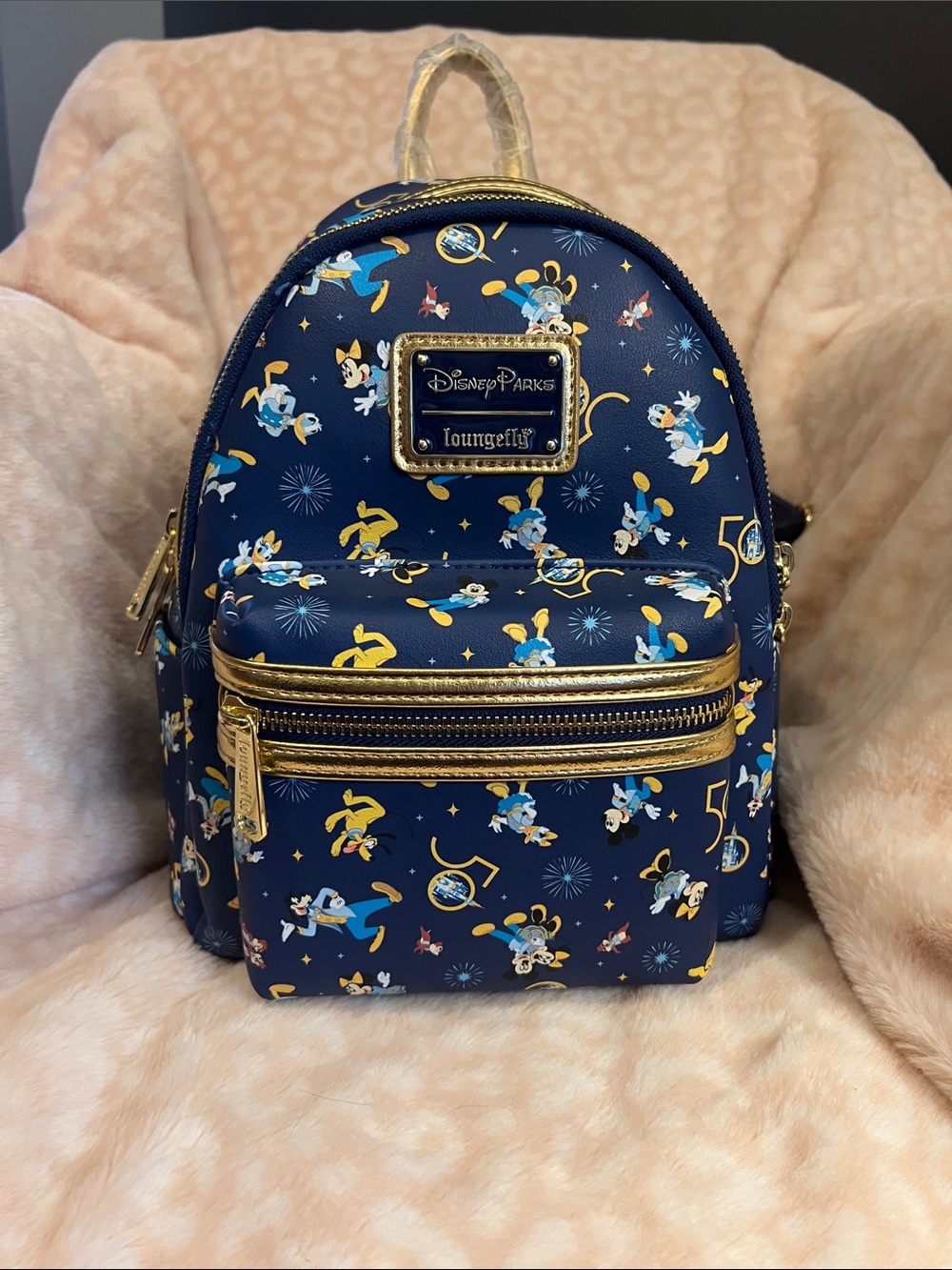 Loungefly x Disney 50th Anniversary Navy Mini Backpack
